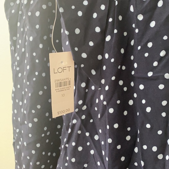 LOFT NWT Navy Polka Dot Jumpsuit - Picture 5 of 5